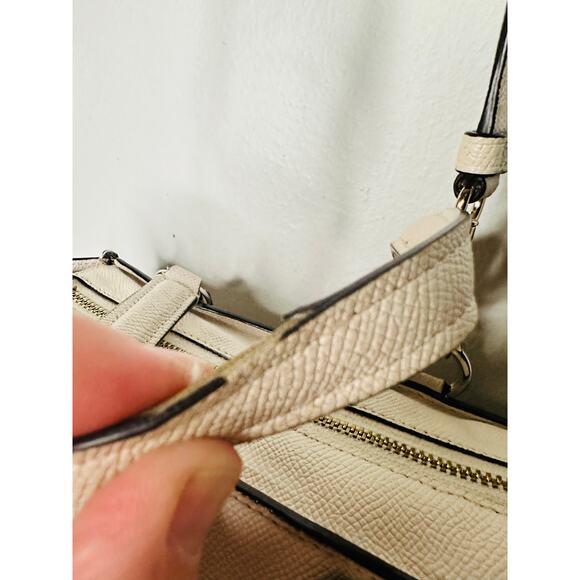 COACH White Mini Square Crossbody Top Handle Hand Bag Purse - Picture 11 of 14